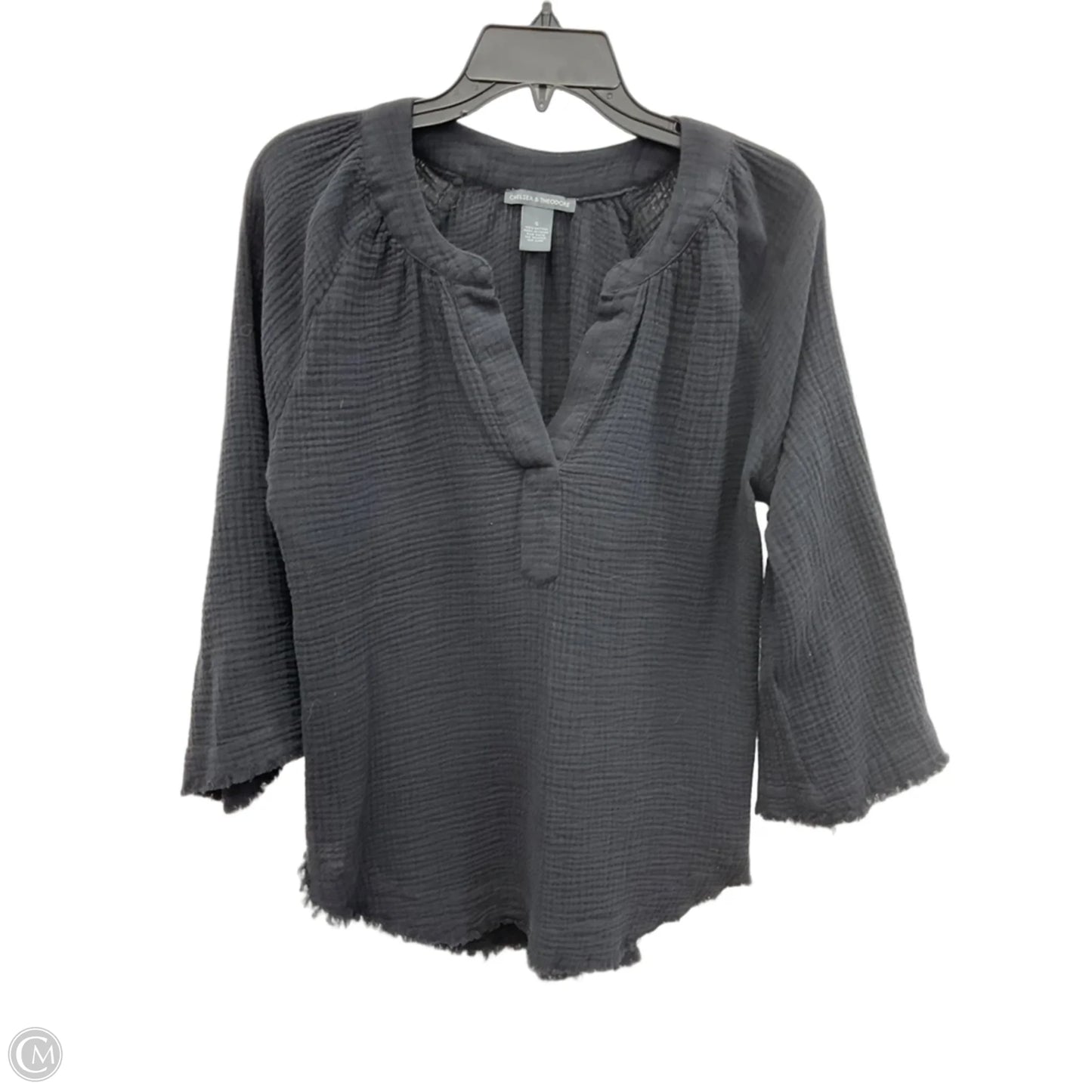 Top Long Sleeve By Chelsea And Theodore In Black, Size: S