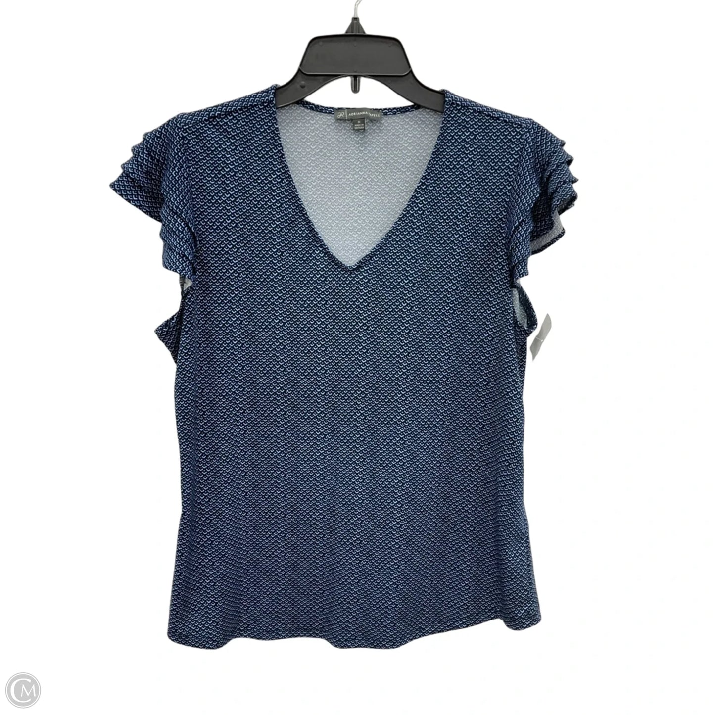 Top Short Sleeve By Adrianna Papell In Blue, Size: M