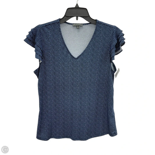 Top Short Sleeve By Adrianna Papell In Blue, Size: M