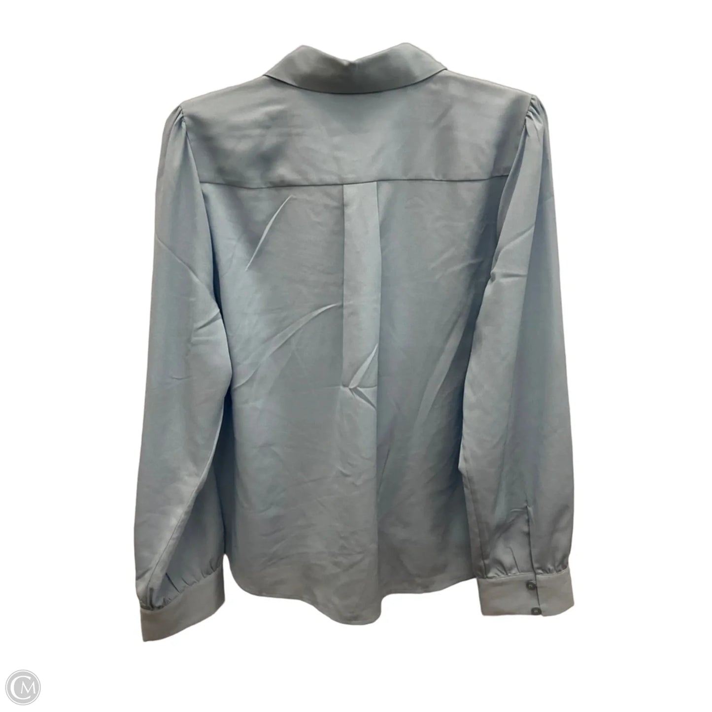 Blouse Designer By Karl Lagerfeld In Blue, Size: L