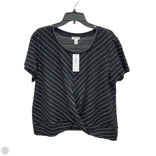 Top Short Sleeve By Tribal In Black & White, Size: Xl