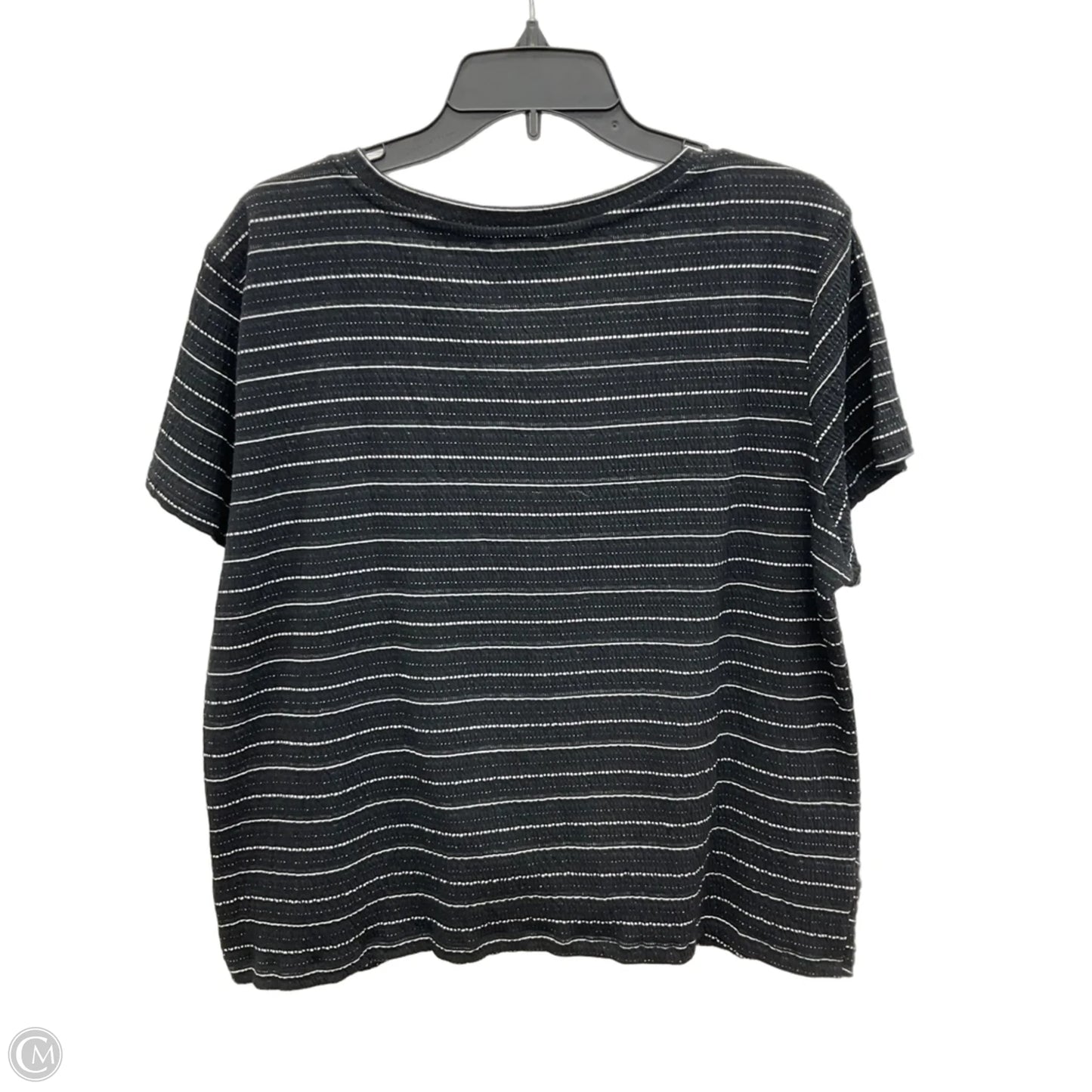 Top Short Sleeve By Tribal In Black & White, Size: Xl