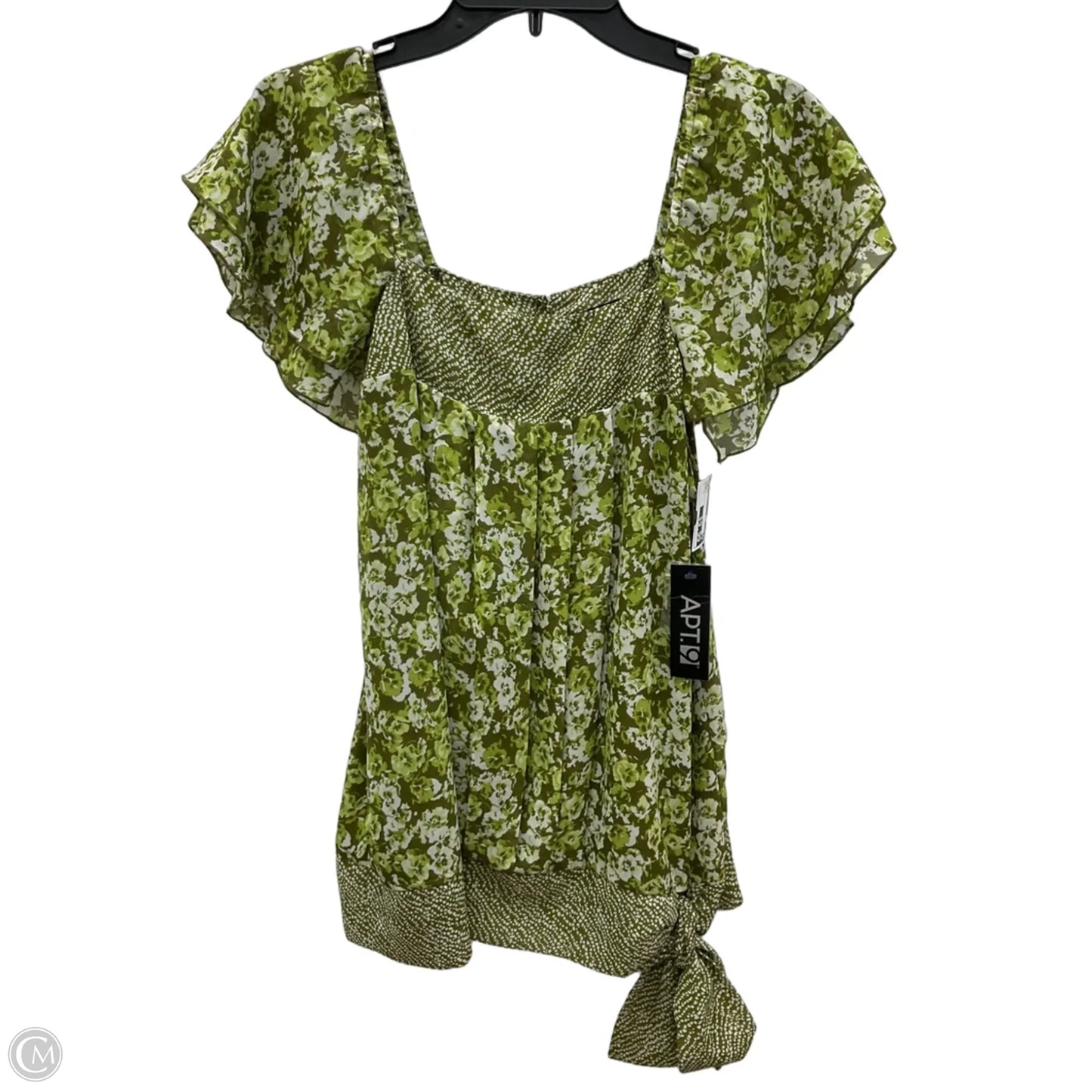 Top Short Sleeve By Apt 9 In Green, Size: L