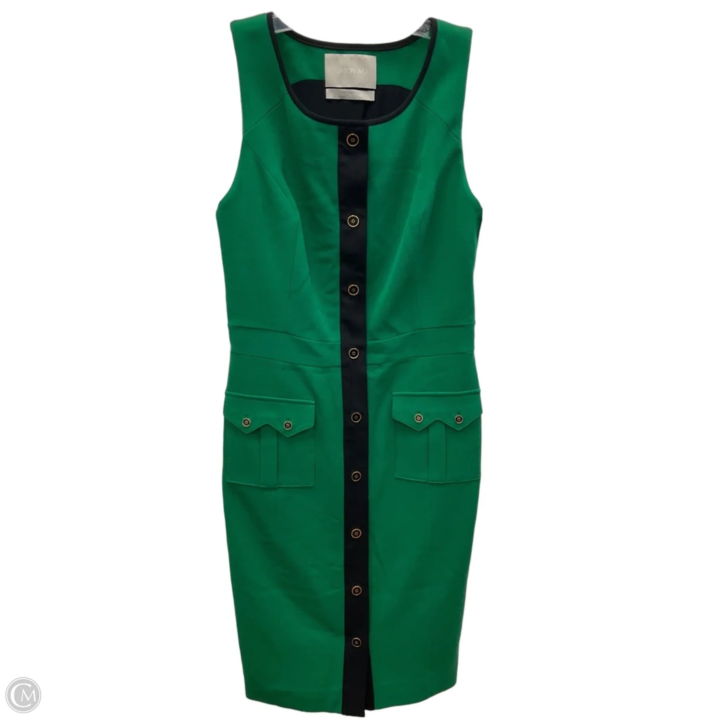 Dress Designer By Jason Wu In Black & Green, Size: S