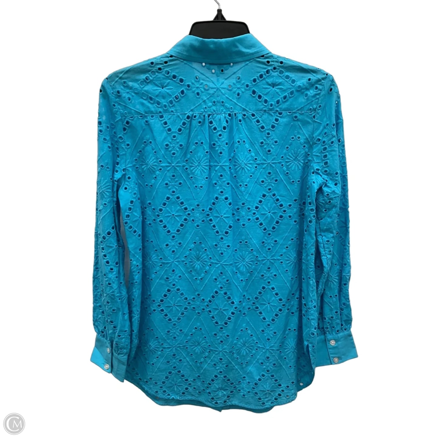 Blouse Long Sleeve By Talbots In Blue, Size: Xs