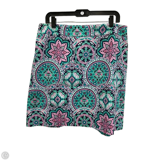 Skirt Midi By Talbots In Blue & Pink, Size: 16