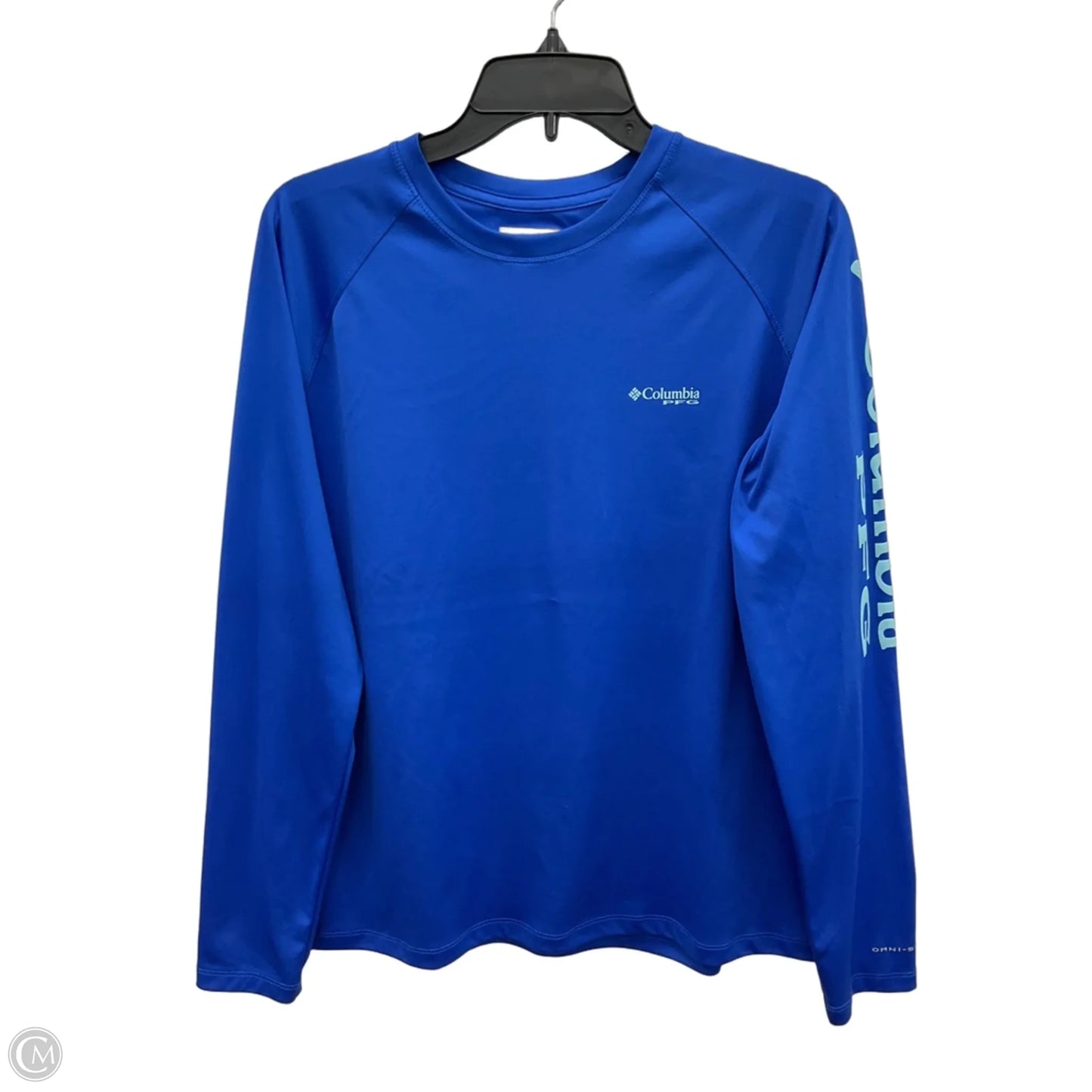 Athletic Top Long Sleeve Crewneck By Columbia In Blue, Size: L