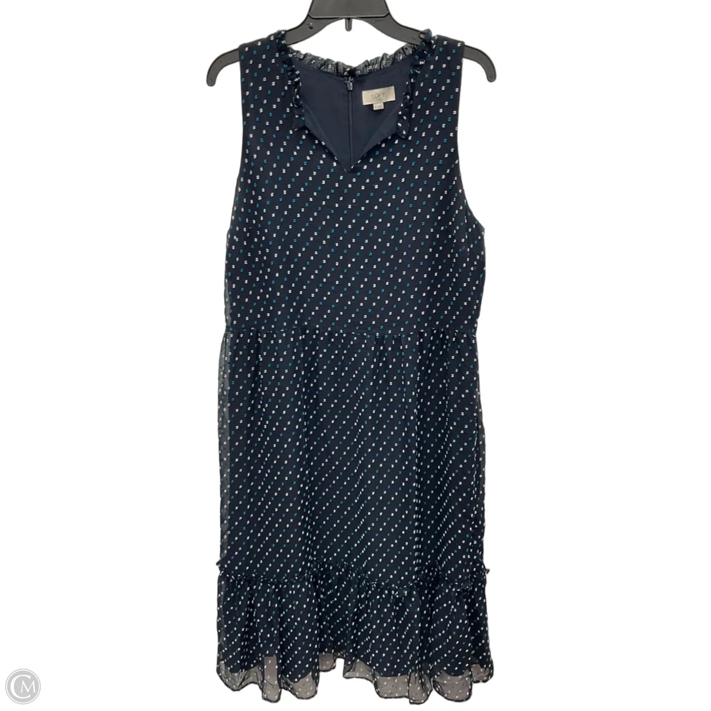 Dress Casual Midi By Loft In Blue, Size: Xl