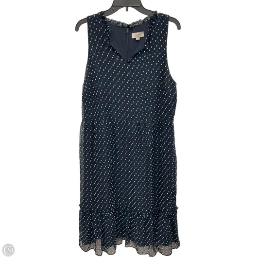 Dress Casual Midi By Loft In Blue, Size: Xl