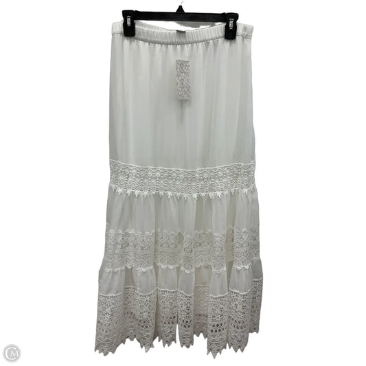Skirt Maxi By Chicos In White, Size: M