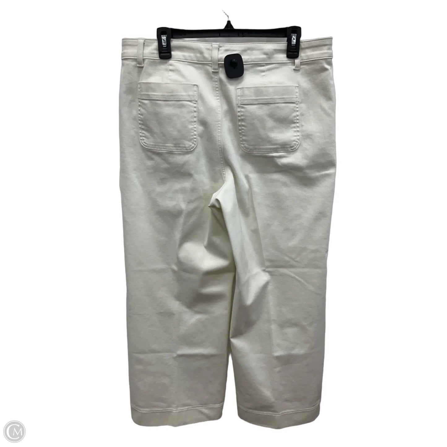 Jeans Wide Leg By Talbots In White Denim, Size: 14p