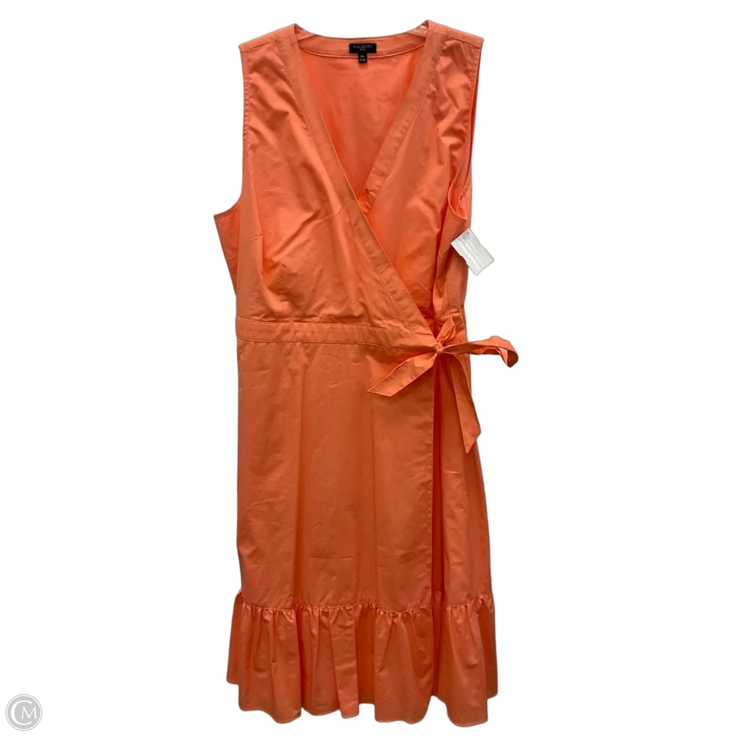 Dress Casual Midi By Talbots In Coral, Size: Xlp