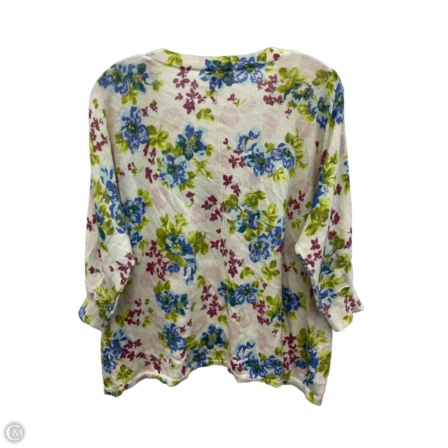 Top 3/4 Sleeve By Sundance In Floral Print, Size: Lp