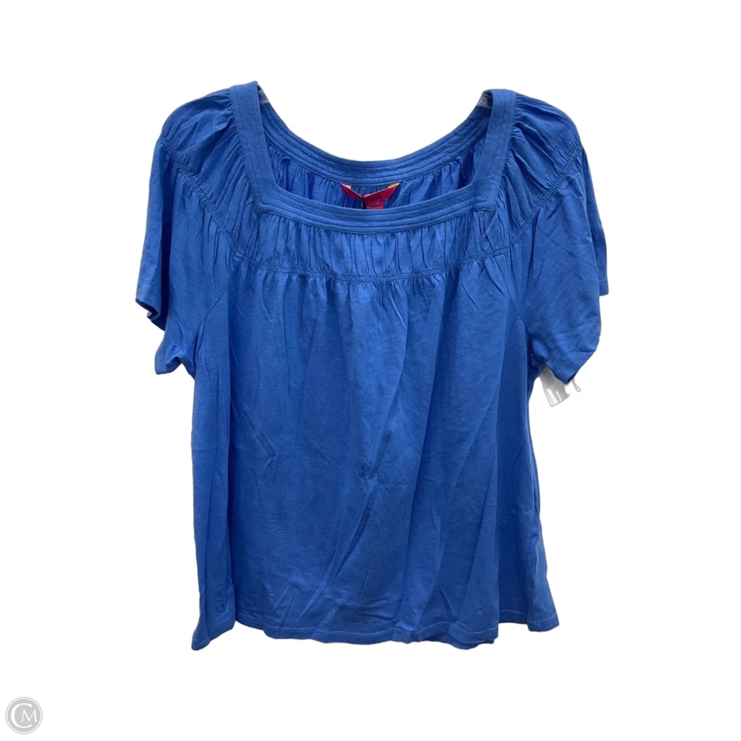 Top Short Sleeve Designer By Lilly Pulitzer In Blue, Size: Xl