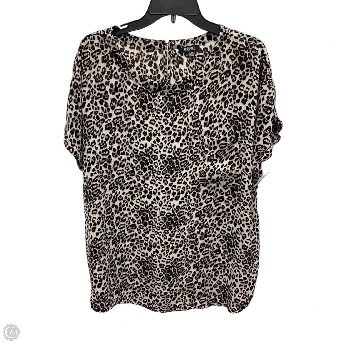 Top Short Sleeve By Buffalo David Bitton In Animal Print, Size: Xl