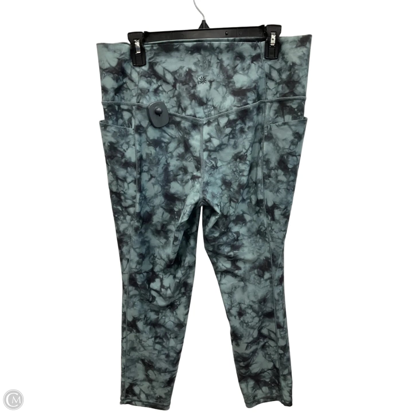 Athletic Capris By Athleta In Black & Blue, Size: Xl