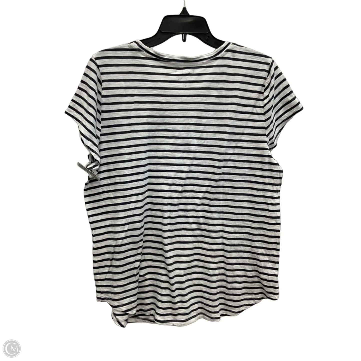 Top Short Sleeve By Loft In Black Denim, Size: Xl