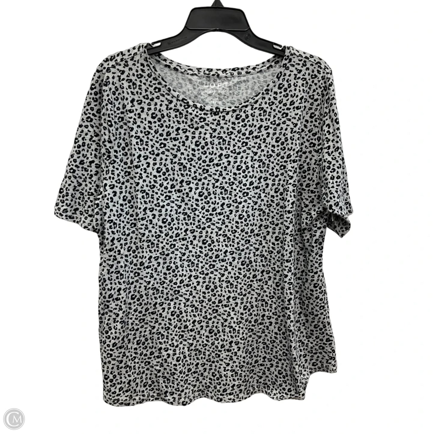 Top Short Sleeve By Loft In Animal Print, Size: Xl