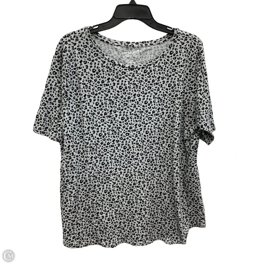 Top Short Sleeve By Loft In Animal Print, Size: Xl