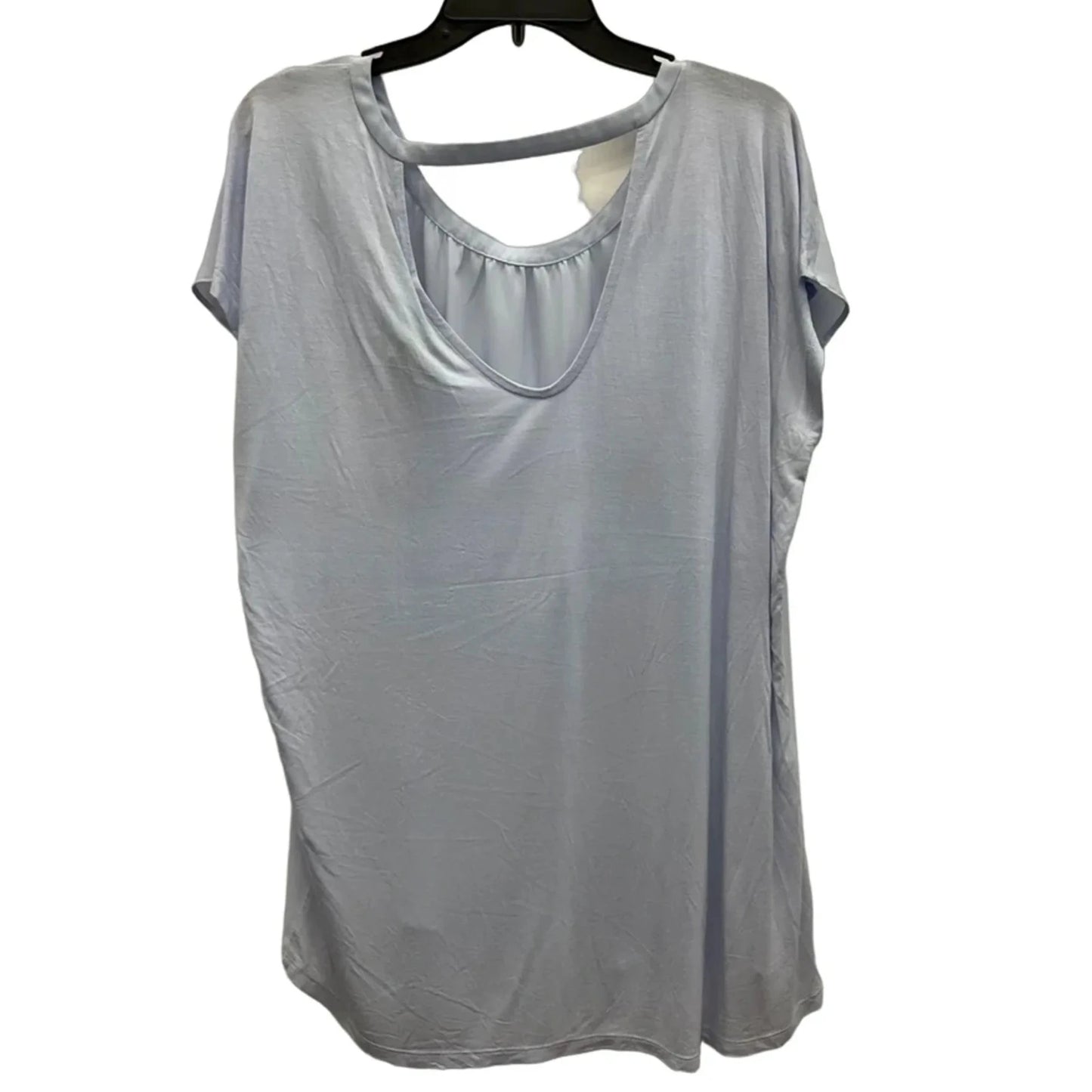 Top Short Sleeve Basic By Loft In Blue, Size: Xl