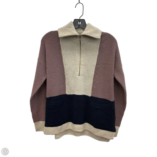 Sweatshirt Collar By Madewell In Cream & Purple, Size: Xxs