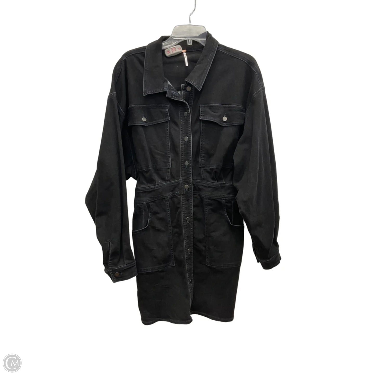 Dress Casual Midi By Free People In Grey Denim, Size: L