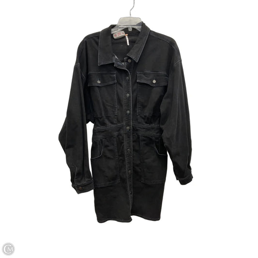 Dress Casual Midi By Free People In Grey Denim, Size: L