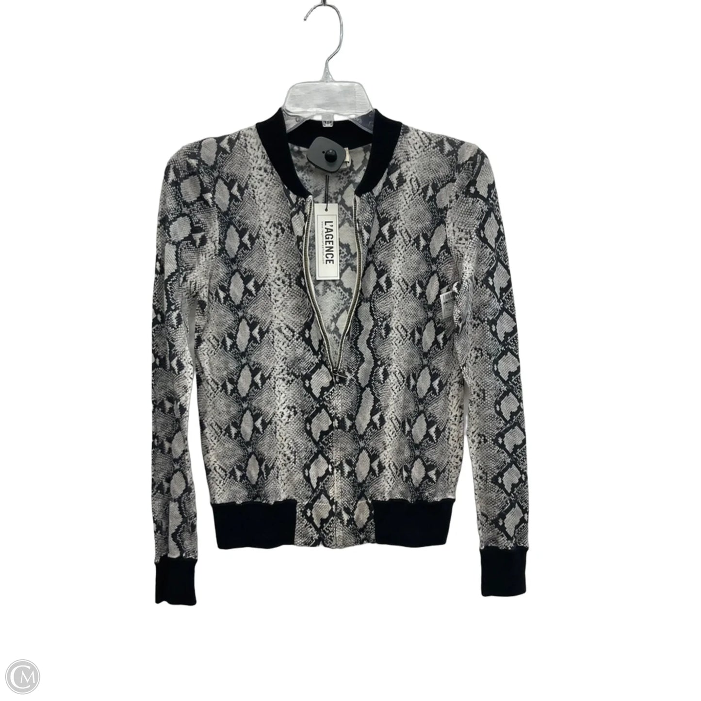 Cardigan By L Agence In Black & Grey, Size: Xs