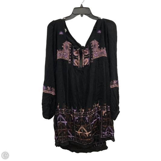 Dress Casual Midi By Free People In Black & Purple, Size: M