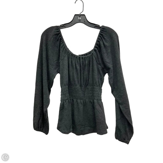 Top Long Sleeve By Madewell In Grey, Size: S