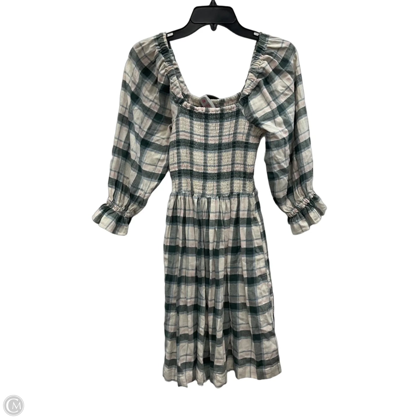 Dress Casual Short By Madewell In Green & Pink, Size: Xs