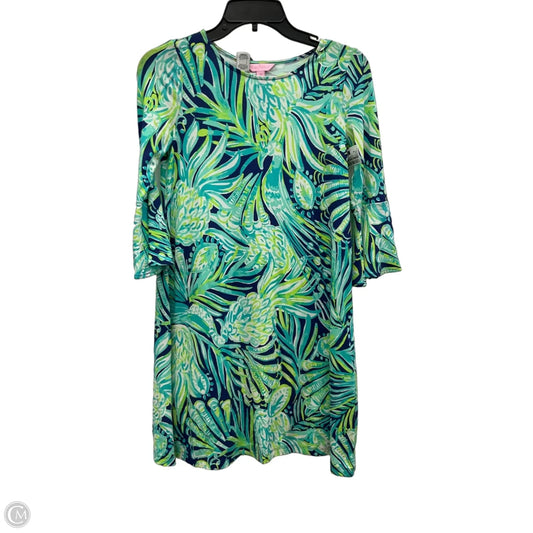 Dress Designer By Lilly Pulitzer In Blue & Green, Size: Xs