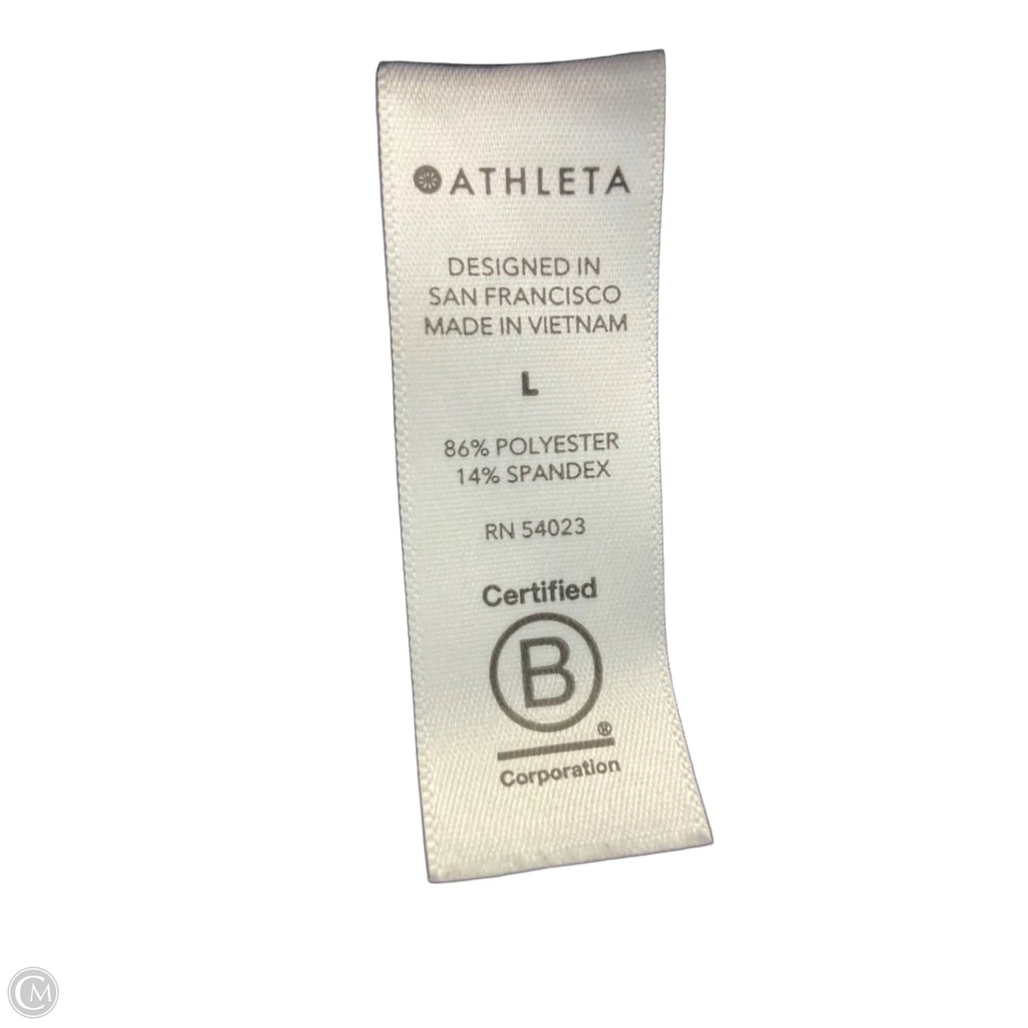 Athletic Top Short Sleeve By Athleta In Black, Size: L