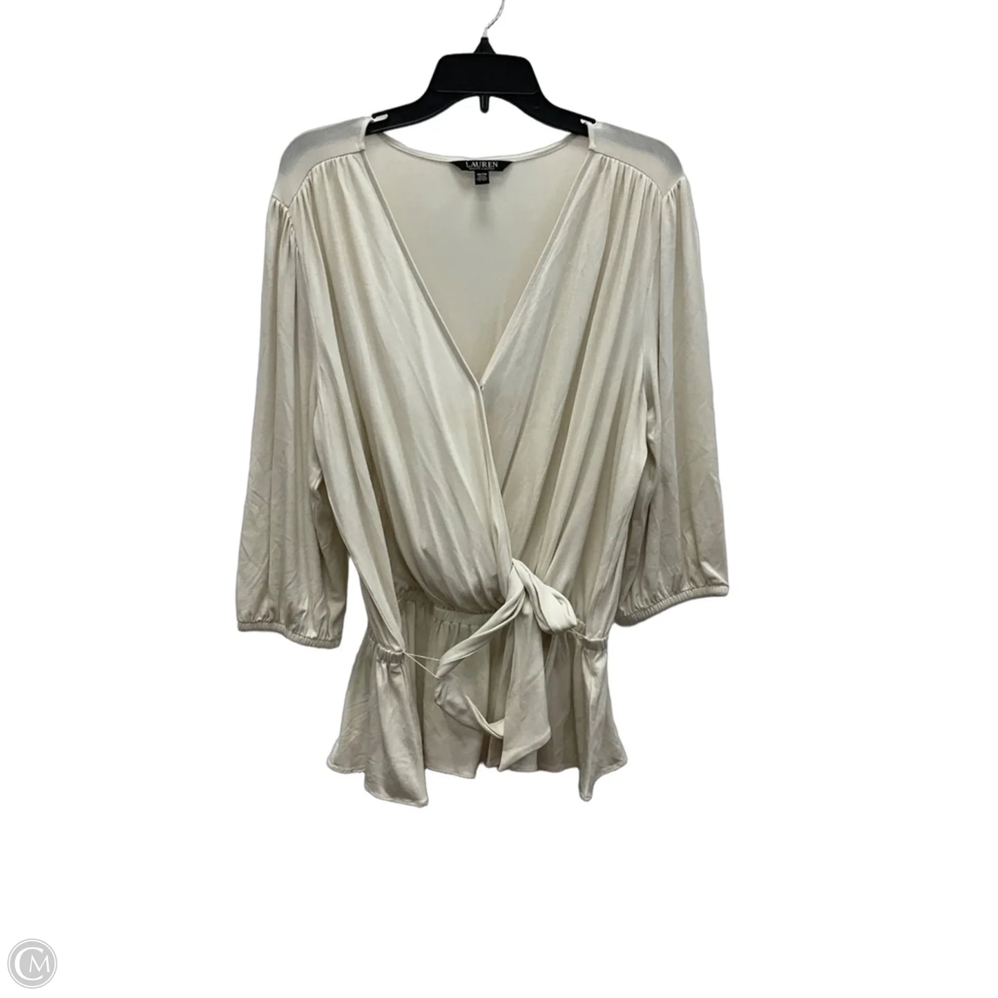 Top Long Sleeve By Lauren By Ralph Lauren In White, Size: 1x