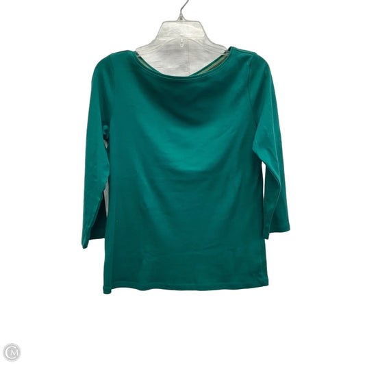 Top Long Sleeve Basic By Talbots In Green, Size: S