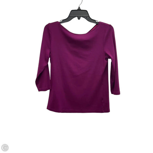 Top Long Sleeve Basic By Talbots In Purple, Size: Mp