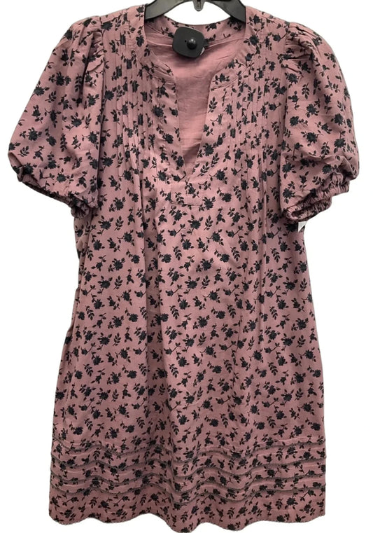 Dress Casual Midi By Madewell In Black & Purple, Size: S