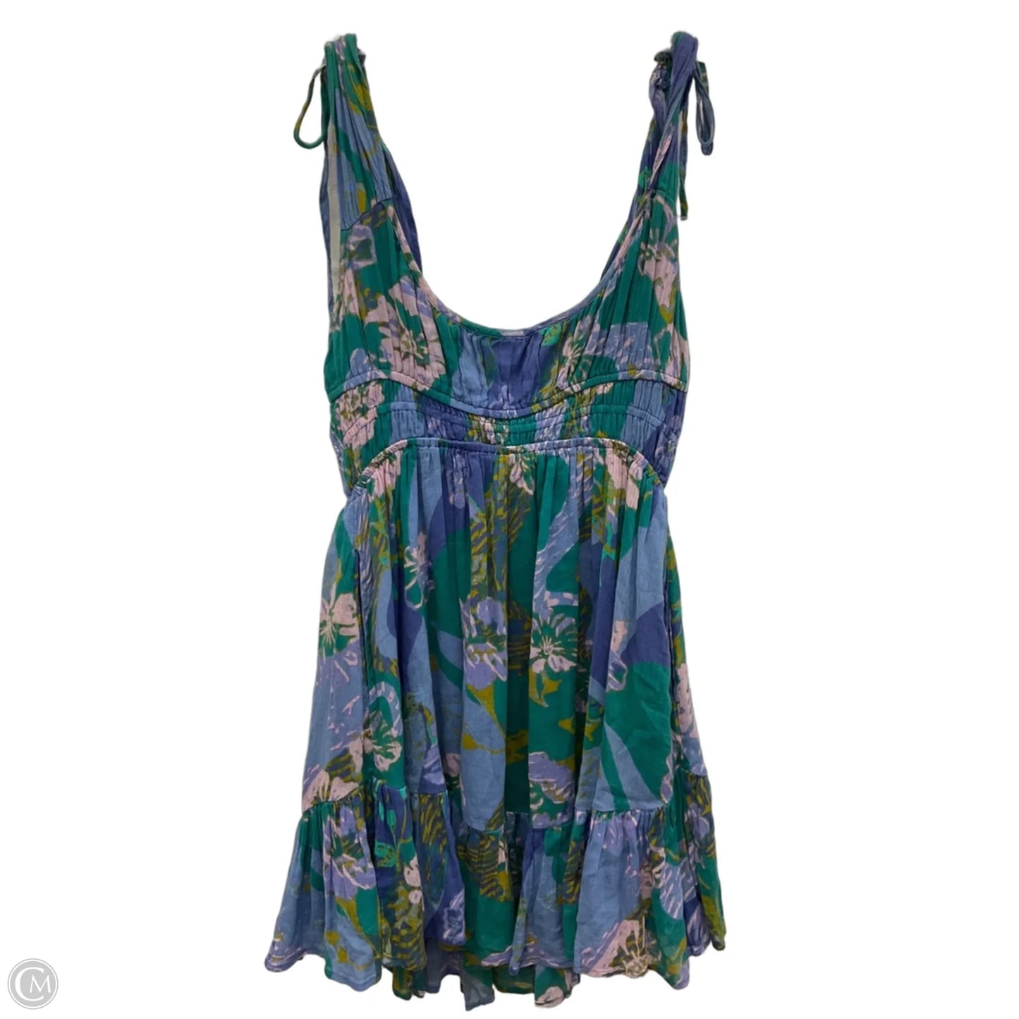 Dress Casual Short By Free People In Blue & Green, Size: Xs