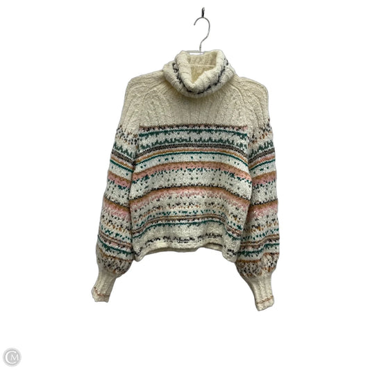 Sweater By Pilcro In Cream & Green, Size: Xs
