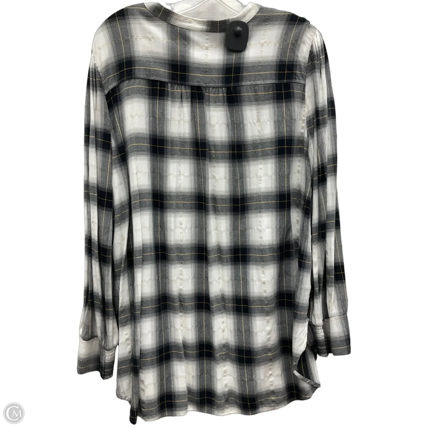 Top Long Sleeve By Loft In Black & White, Size: Xxl