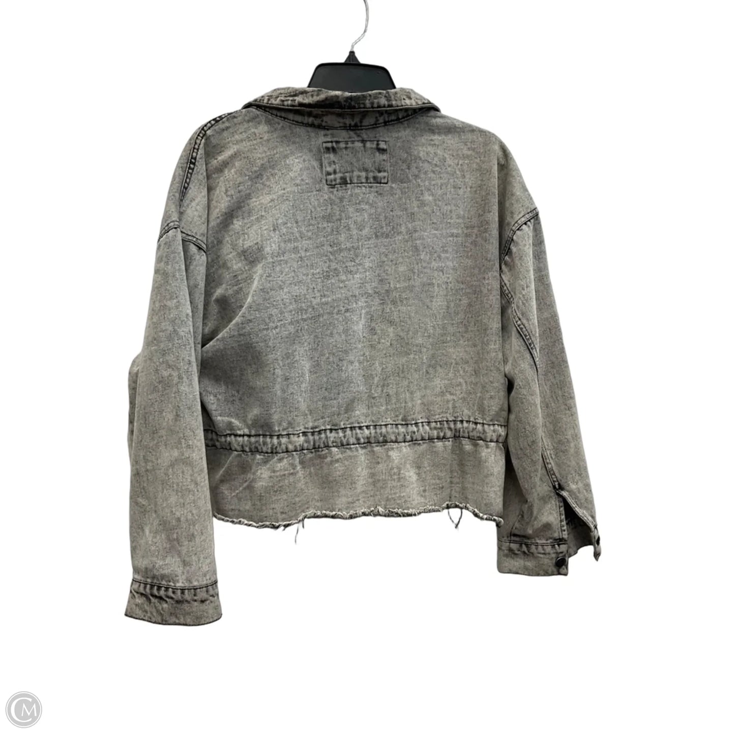 Jacket Utility By Clothes Mentor In Grey Denim, Size: Xl