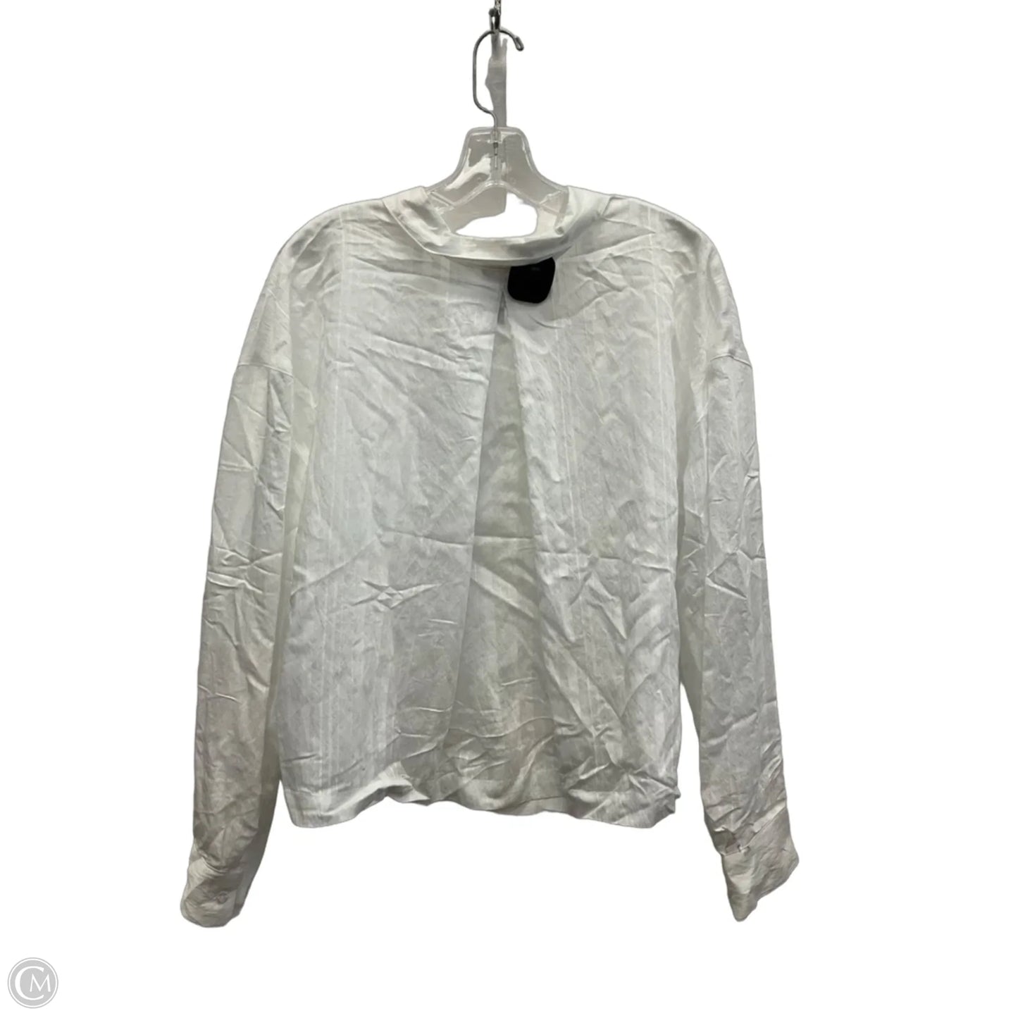 Blouse Long Sleeve By Worthington In White, Size: L