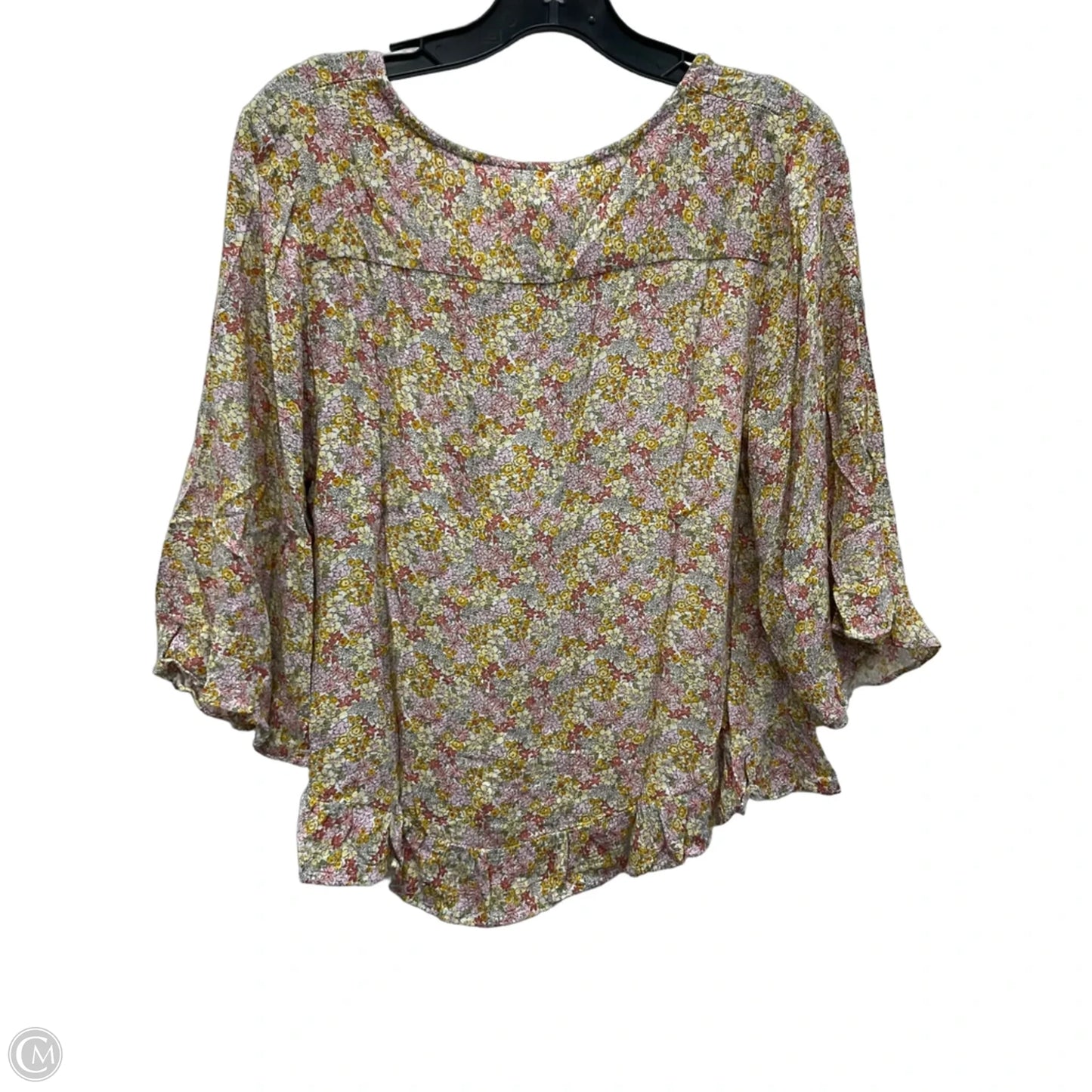 Top 3/4 Sleeve By Rachel Zoe In Floral Print, Size: L