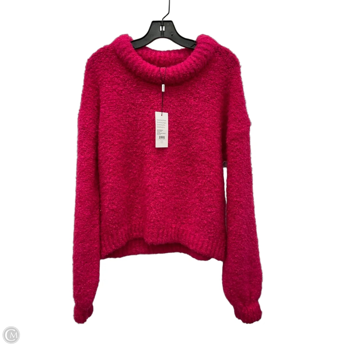 Sweater By Something Navy In Pink, Size: M