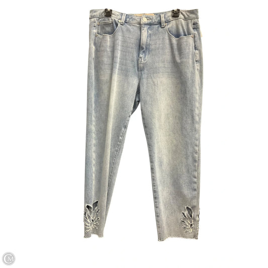 Jeans Cropped By Soft Surroundings In Blue Denim, Size: 12