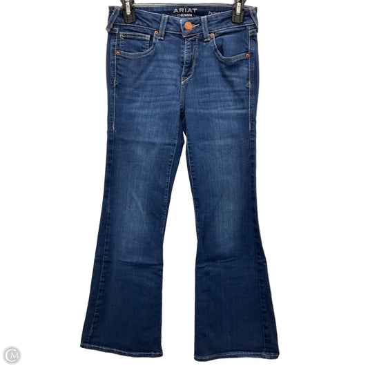 Jeans Flared By Ariat In Blue Denim, Size: 2