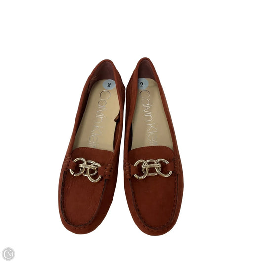 Shoes Flats By Calvin Klein In Orange, Size: 9
