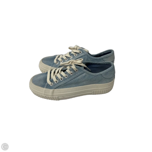 Shoes Sneakers By Zara In Blue & White, Size: 8.5