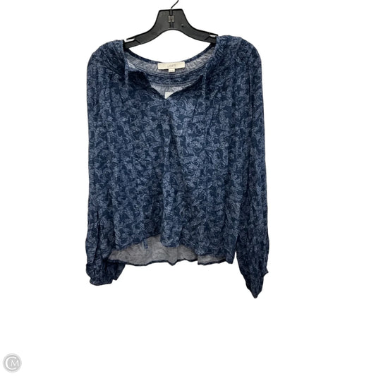 Top Long Sleeve By Loft In Blue, Size: M