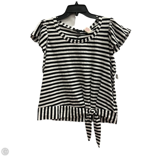 Top Short Sleeve By Jane And Delancey In Black & White, Size: M